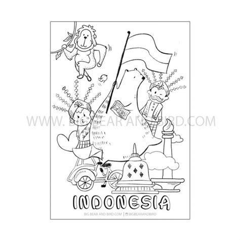 Indonesia Coloring Page Coloring Pages