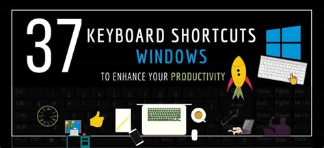 37 Windows Keyboard Shortcuts To Boost Productivity Infographic