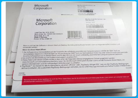 Microsoft Windows 10 Pro Oem Pack 64bit Dvd Activated Online Oem