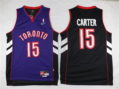 A purple jersey with a big, red raptor the toronto raptors' kyle lowry is shown wearing a throwback jersey in this file photo from nov. Toronto Raptors #15 Vince Carter Purple/Black Throwback ...