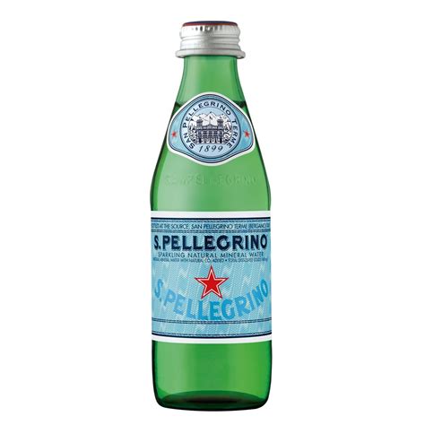 San Pellegrino Sparkling Natural Mineral Water Glass Bottle 250ml X 6