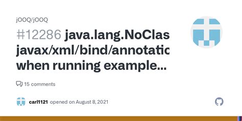 Java Lang NoClassDefFoundError Javax Xml Bind Annotation XmlSchema