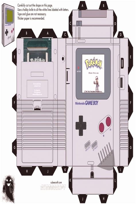 Gameboy Papercraft Imprimibles Papercraft Super Mario Bros El