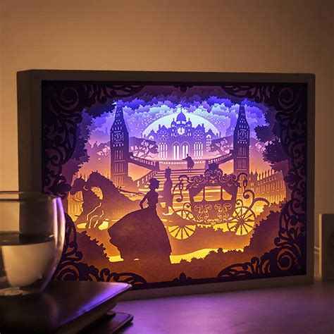 Papercut Light Boxes Cinderella Creative Crafts Crafts Paper Crafts