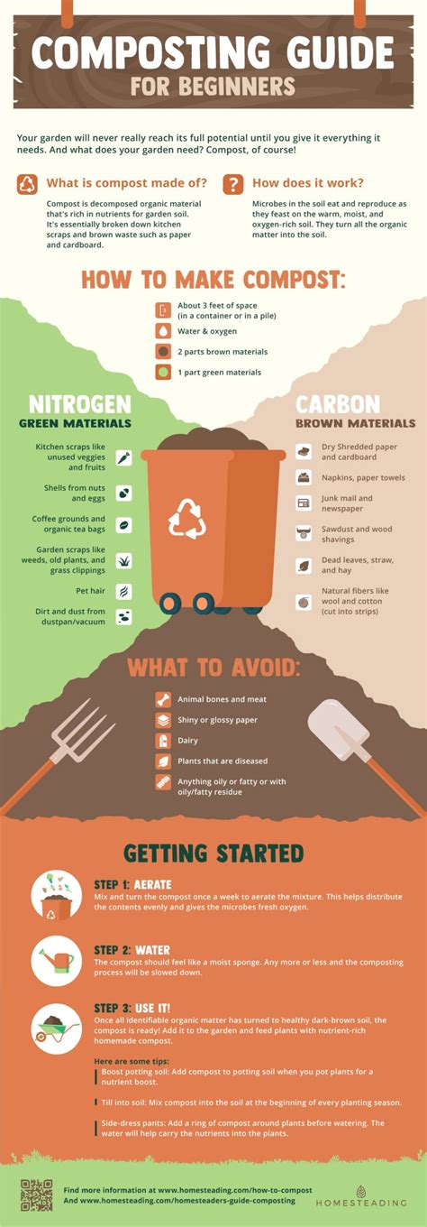 How To Compost Infographic Homesteading Composting Guide