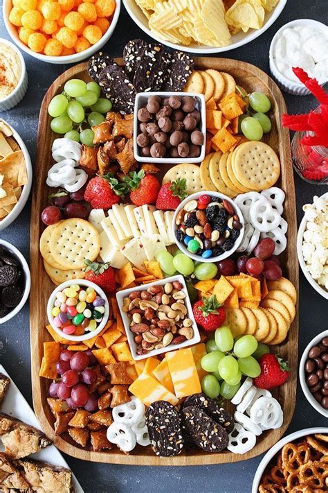 Sweet And Salty Snack Board The Perfect Party Food For Easy Entertaining You Will Love The Mix