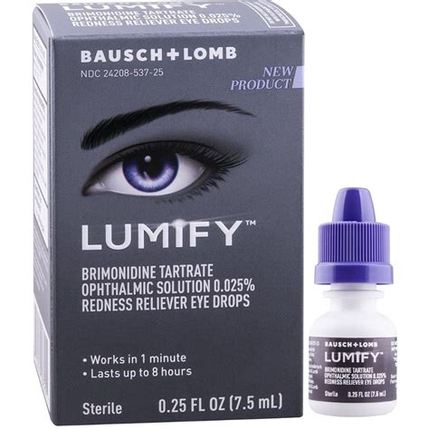 Lumify Redness Reliever Eye Drops 025 Oz 2 Count