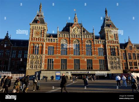 Amsterdam Centraal Railway Station Amsterdams Main Central Train