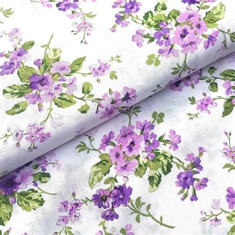 Here Is A Pretty Floral Fabric Of Purple Lilacs A Lilac Spray A