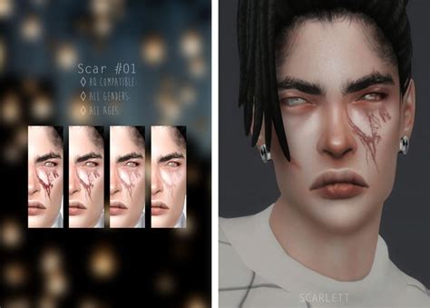 Scar 01 Sims 4 Cc Skin Sims 4 Tattoos Sims 4 Characters