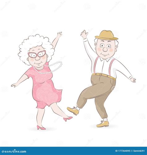 Old Lady Dancing Clipart Animations