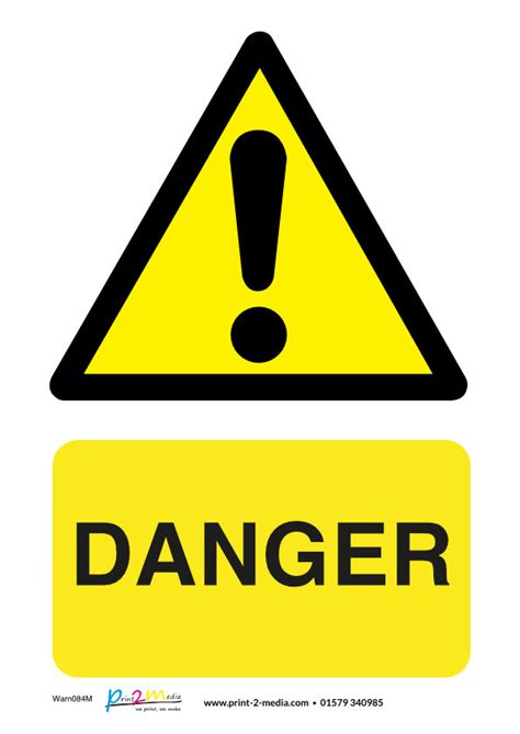 Danger Safety Sign Print 2 Media Ltd