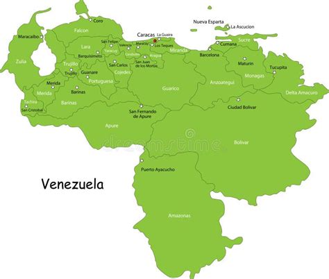 Venezuela Map Stock Vector Illustration Of North Islands 6997415