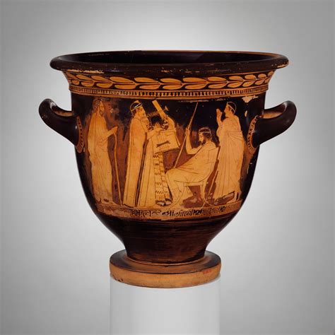 Attributed To Polygnotos Terracotta Bell Krater Bowl For Mixing Wine And Water Greek