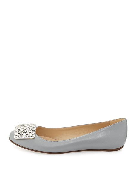 Kate Spade New York Brilliant Jewel Toe Ballerina Flat Gray