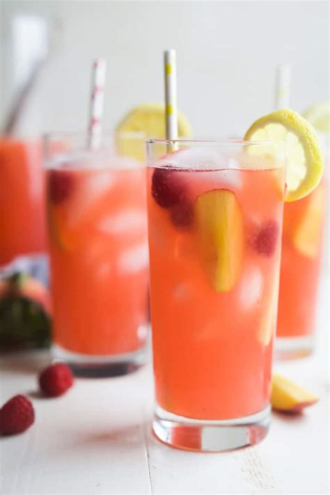 Homemade Raspberry Peach Lemonade Recipe Easy Healthy Recipes Using