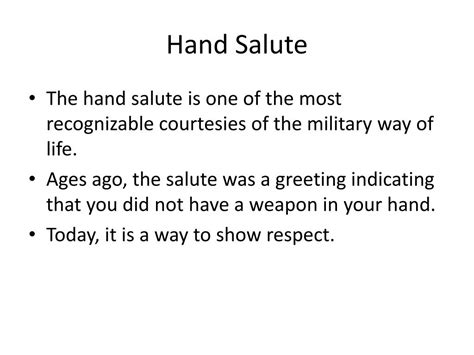 Ppt American Military Traditions Customs And Courtesies Powerpoint