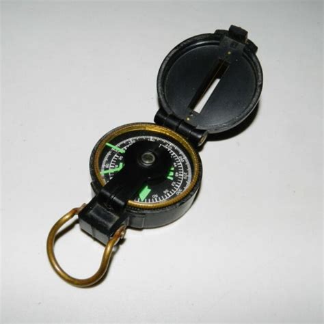 Vintage Engineer Directional Compass Black Plastic Compass Navigation