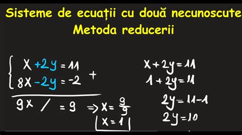 Metoda Reducerii Sisteme De Ecuatii Clasa 7 Exercitiiinvata Matematica