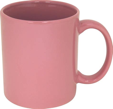 Funny Guy Mugs Plain Pink Ceramic Coffee Mug Pink Ounce Pink