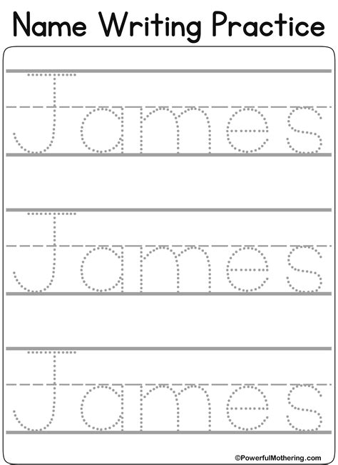 Name Tracing Worksheet Generator Preschool