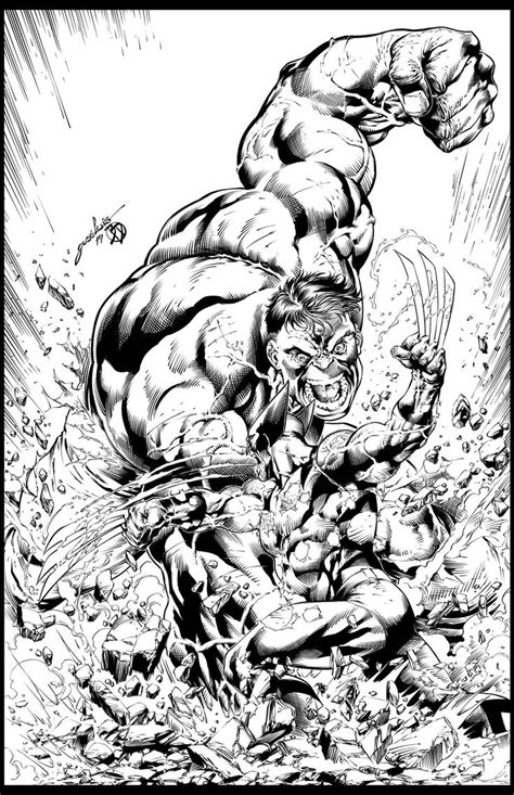 Hulk Vs Wolverine Inks By Bdstevens On Deviantart Hulk Wolverine Inks