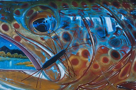 Abstract Brown Night Trout Art