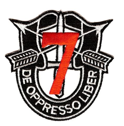 7th Special Forces Group Crest Red 7 Patch 7th Special Forces Group