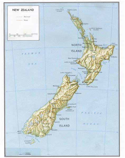 New Zealand Map And New Zealand Satellite Images