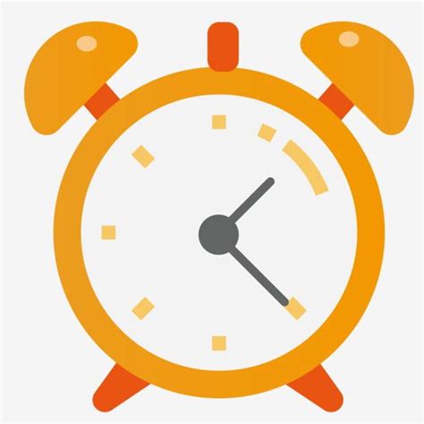 Orange Cartoon Alarm Clock Illustration, Yellow Alarm ...