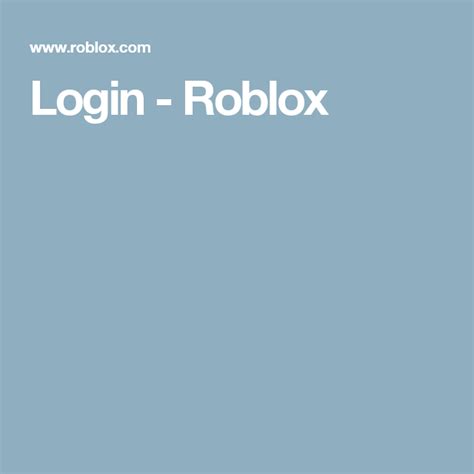 Login Roblox Roblox Login Web Account