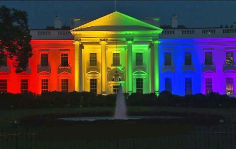 White House In Rainbow Lights After Scotus Marriage