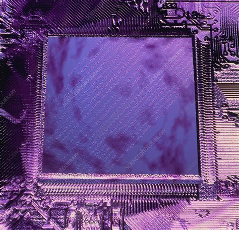 The newly innovated dna microchips has a lot of features that enhances assay's sensitivity, reduces background florescence and it provides perfect platform to work with low abundance targets like micro rna's. Macrophotograph of an Intel computer microchip - Stock ...