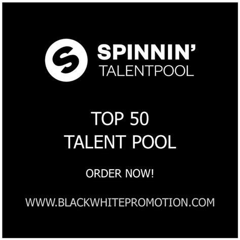 Top 50 Talent Pool Black White Promotion