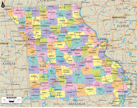 Detailed Political Map Of Missouri Ezilon Maps Vrogue Co