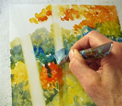 Birch Trees In Autumn Original Watercolor Painting Demonstration On