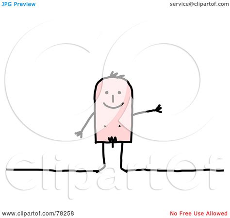 Royalty Free Rf Clipart Illustration Of A Nude Stick People Man By Nl Shop 78258