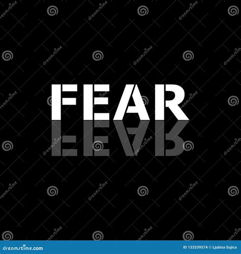 Fear Icon Fear Icon Or Logo On Dark Background Stock Illustration