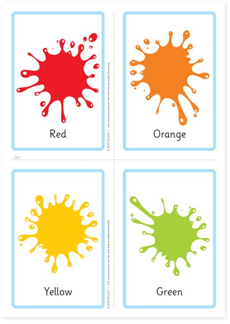 Free Colour Flashcards For Kids Totcards