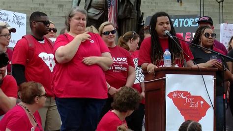 Thousands Of South Carolina Teachers Hold School Day Rally At Statehouse