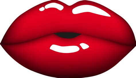 Download Red Glossy Lips Illustration
