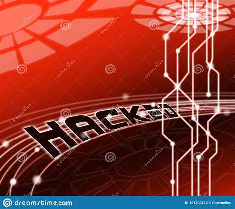 Cybersecurity Hacker Online Cyber Attacks 3d Illustration Stock ...