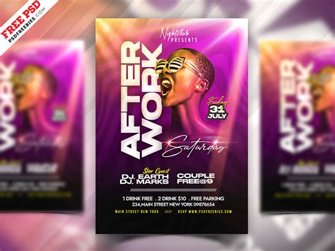 Weekend Night Club Party Flyer PSD PSDFreebies Com