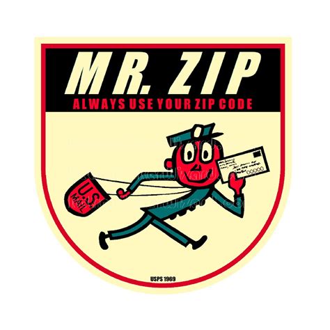 Sticker 1960s Usps Us Mail Use Your Zip Code Us Postal Service Mr Zip