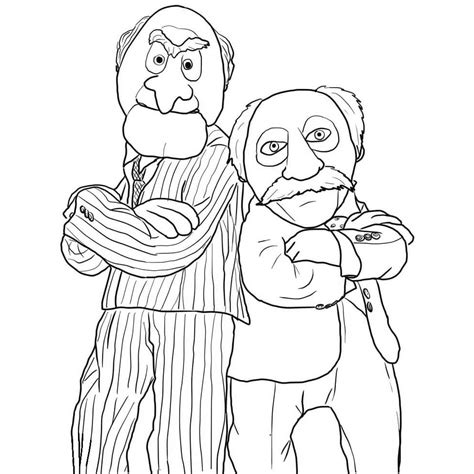 The Muppets Coloring Pages Statler And Waldorf