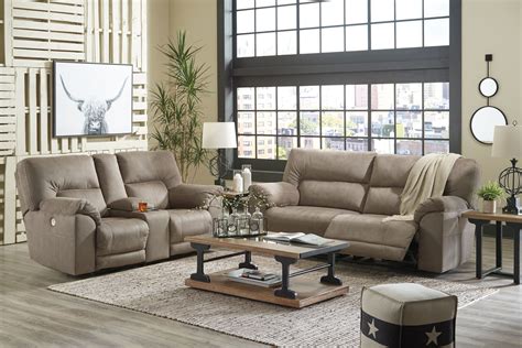 Ashley Furniture Cavalcade Slate 2 Pc Reclining Power Sofa