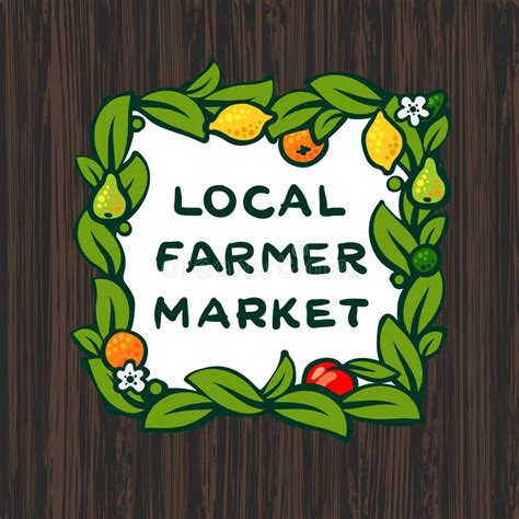 Local Farmer Market Farm Logo Design Stock Vector Illustration Of