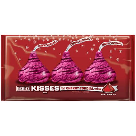 Hersheys Kisses Holiday Milk Chocolates Filled With Cherry Cordial