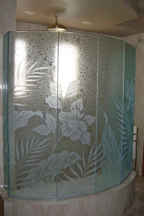 decorative glass for the bathroom adds a custom flair sans soucie art glass glass shower