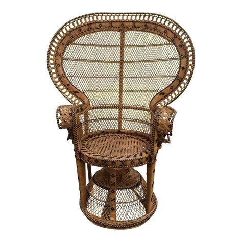 The wicker colors are amazing. Wicker Peacock Chair Emmanuel Woven Wicker Fan Back Chair ...